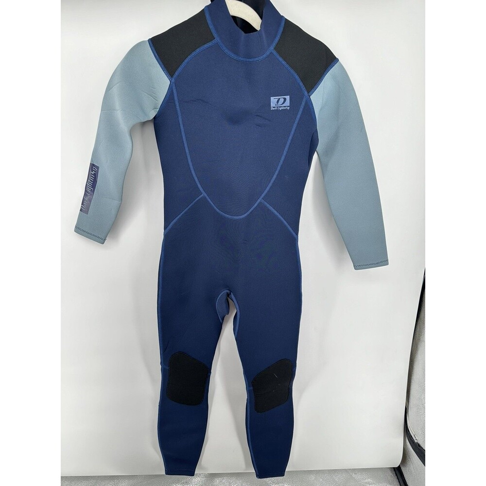 Dark Lightning Full Wetsuit for Kids Boys Girls Neoprene Thermal, Blue, 14